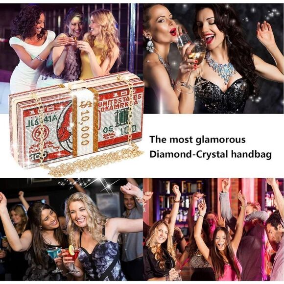 Bling Dollar Bill Bag - Picture 7 of 11